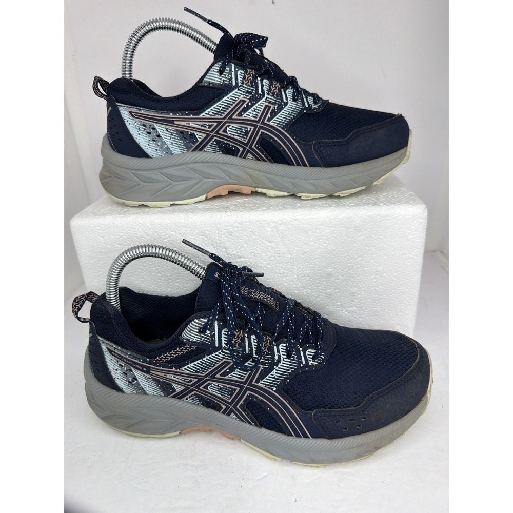 ASICS Gel-Venture 9 Womens Trail Running Shoes Navy Blue 1012B313 Size 7
